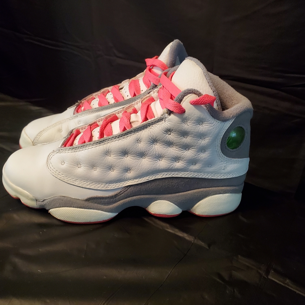 White and Pink Sneakers